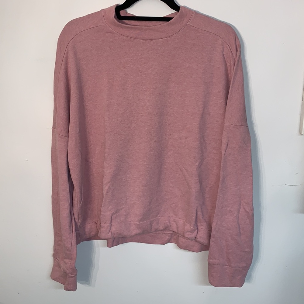 FABLETICS PINK OVERSIZED PULLOVER SWEATER SIZE LARGE